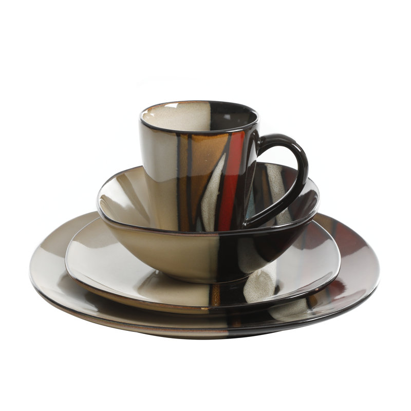 Gibson Althea Stoneware Dinnerware Set Service for 4 & Reviews Wayfair